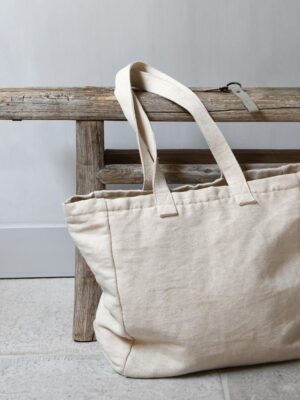 Katoenen tote bag - beige Leeff sfeerfoto