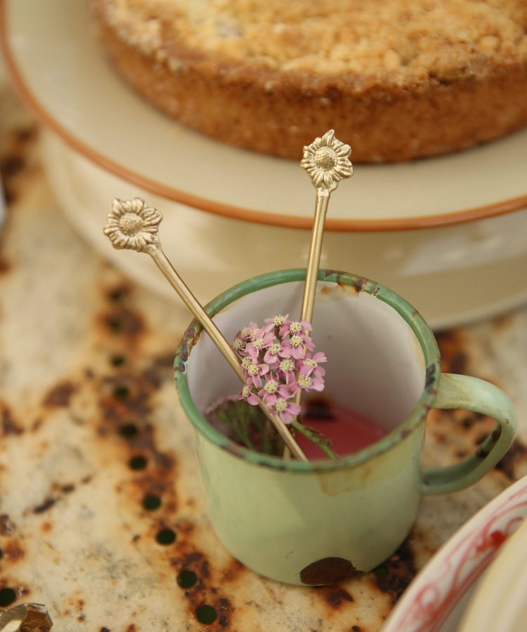 Kopje met Messing theelepels zon - Sunny Sunflower Doing Goods