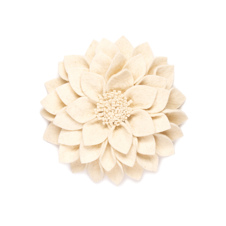 Vilten bloem Kuba - crème wit KidsDepot