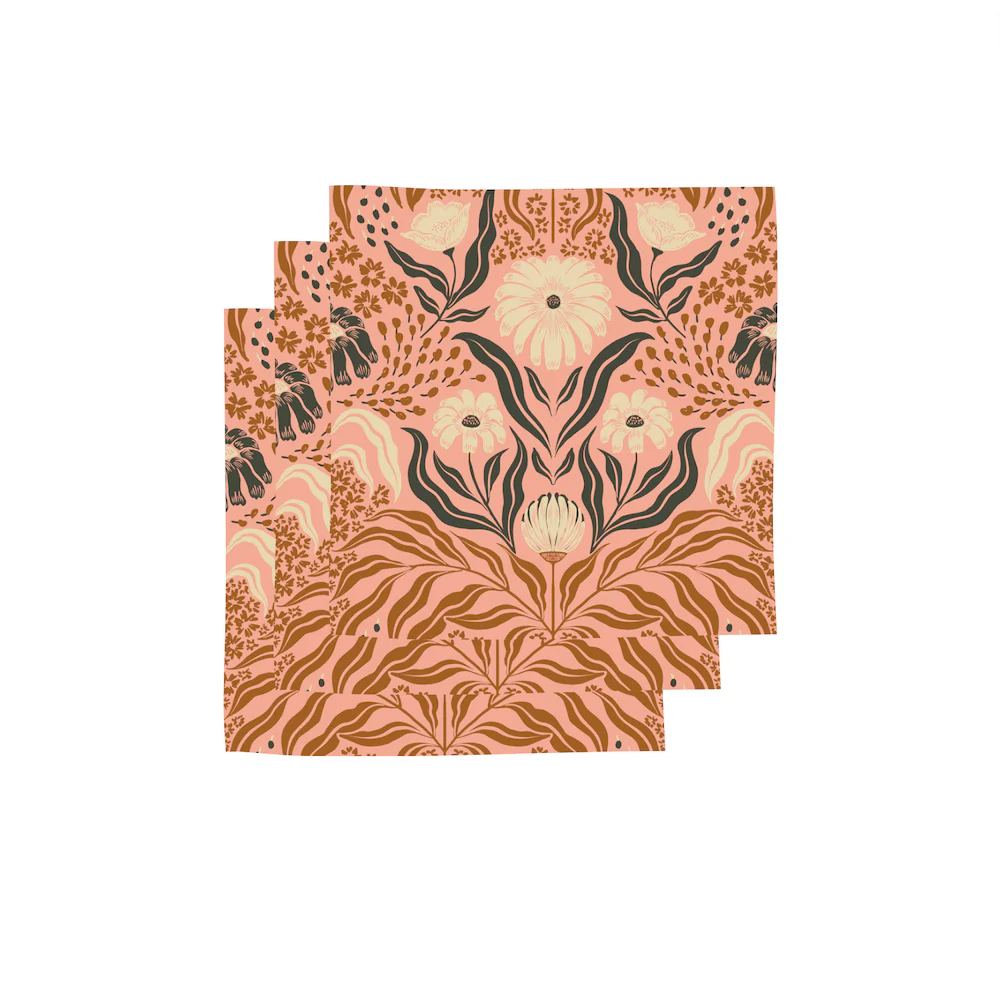 Vaatdoekjes bloemenprint 'Nomad Chic' - set van 3 Bubble & Blend