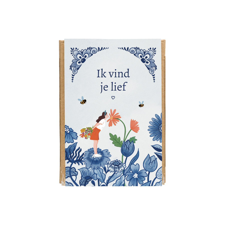 Zaadbommetjes 'delfts blauw' giftset mini Blossombs