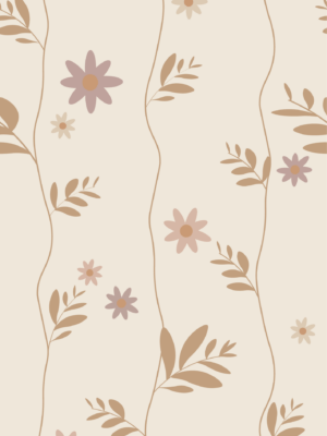 Bloemen behang kinderkamer Little Amour Daisy - rose