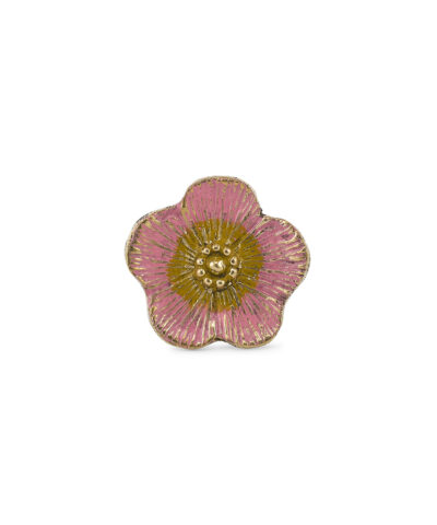 Messing kastknop bloem - Faye Flower roze Doing Goods