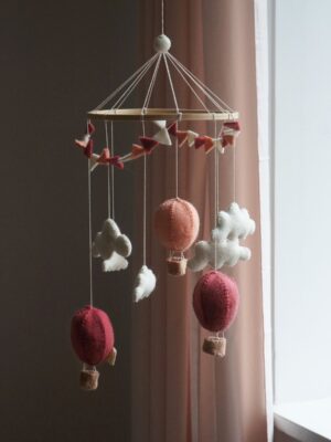 Mobiel luchtballonnen - roze Gamcha