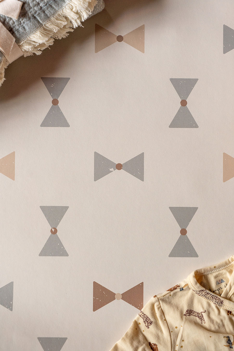 Sfeerfoto Behang kinderkamer Little Amour Pasta - blauw