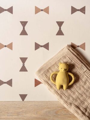 Sfeerfoto Behang kinderkamer Little Amour Pasta - bruin