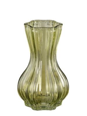 Glazen vaas - groen 12.5 x 20.5 cm