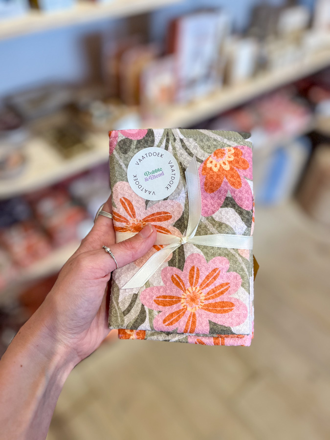 Vaatdoekjes bloemenprint 'Floral Fantasy' - set van 3 Bubble & Blend