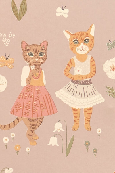 Close-up Behang kinderkamer Majvillan Catwalk lila