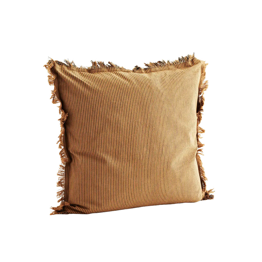 Gestreepte kussenhoes met franjes - 50 x 50 cm Madam Stoltz
