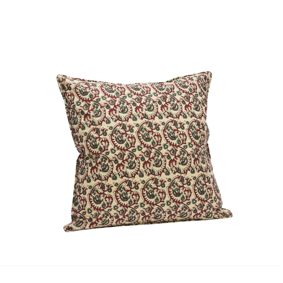 Kussenhoes met print - groenrood Madam Stoltz