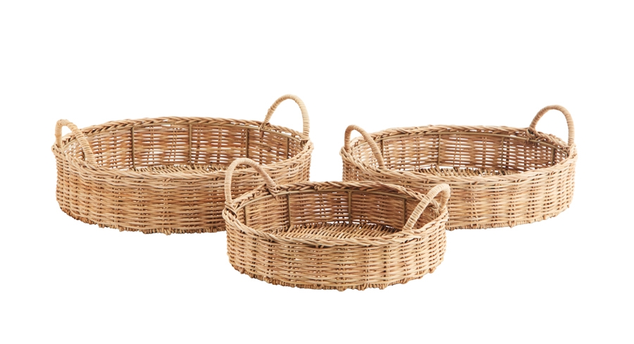 Rond rotan dienblad - kleinmiddelgroot Madam Stoltz