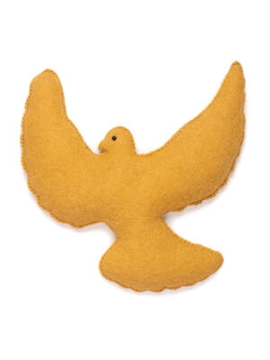 Vilten vogel oker - Kikki KidsDepot