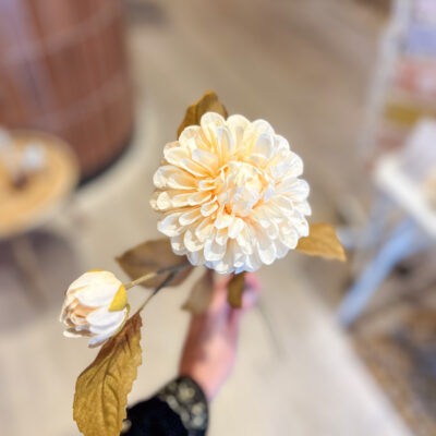 Close-up Kunst Dahlia - cream 61 cm