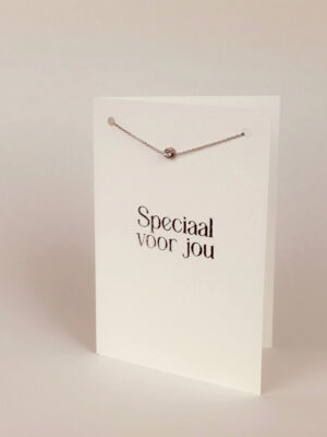 Kaart 'Speciaal voor jou' met armband - zilver