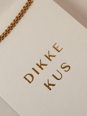 Kaart 'Dikke kus' met armband - goud