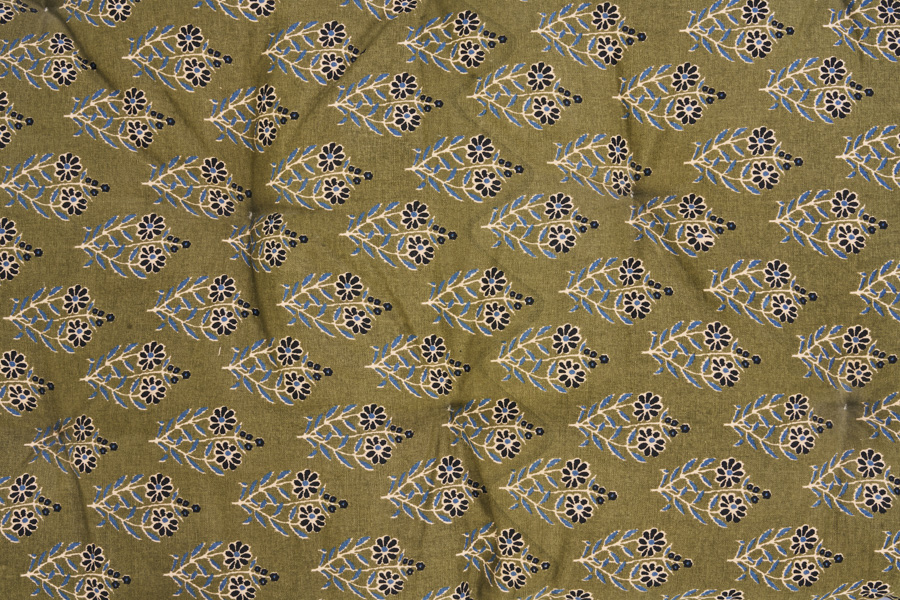 Details print Matraskussen met print olijfgroen - 60x100 cm Madam Stoltz