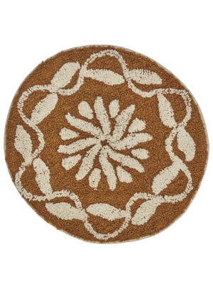 Getufte ronde badmat - 60 cm - bruin Madam Stoltz