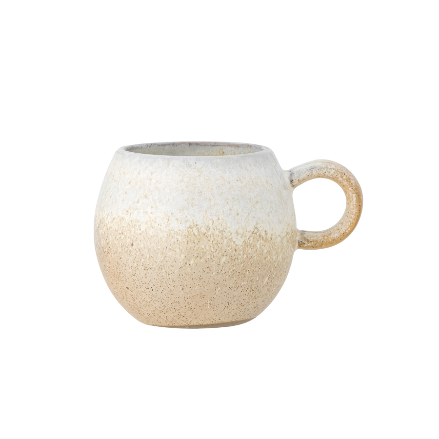 Mok met oor van aardewerk - beige Bloomingville