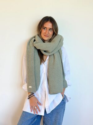 Teddy sjaal - lichtgroen De La Mur