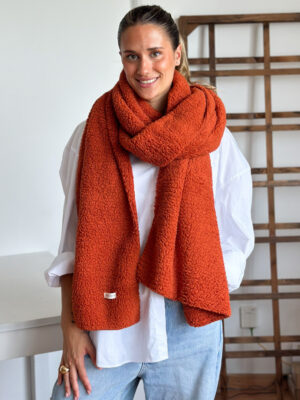 Teddy sjaal - oranje De La Mur
