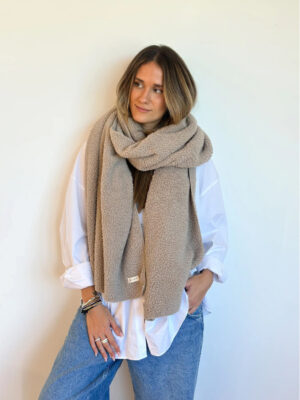 Teddy sjaal - taupe De La Mur