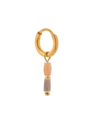 Natural Terra hoop gold - set van 2 oorbellen | Label Kiki