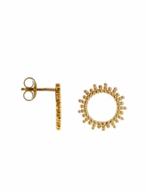 Open sun gold - set van 2 oorbellen | Label Kiki