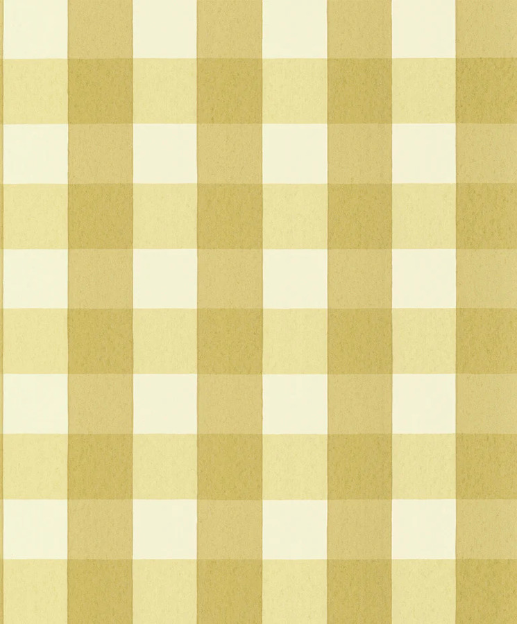 Ruitjes behang Långelid von Brömssen Behang Picnic - geel