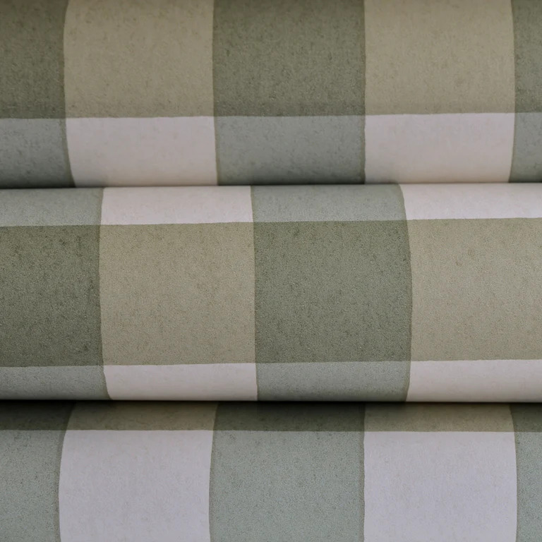 Ruitjes behang Långelid von Brömssen Behang Picnic - groen