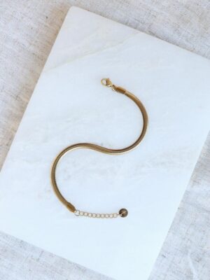 Smooth Snake Gold Bracelet Label Kiki
