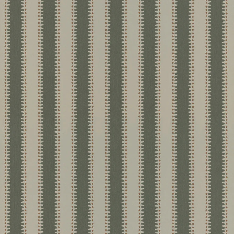 Strepen behang Långelid von Brömssen Behang Jagged Stripe - dusty olive