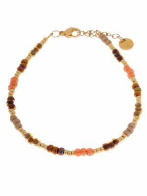 Taupe Rainbow Gold Bracelet Label Kiki