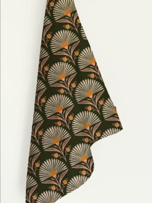 Theedoek met bloemenprint 'Harmony Folk' Bubble & Blend