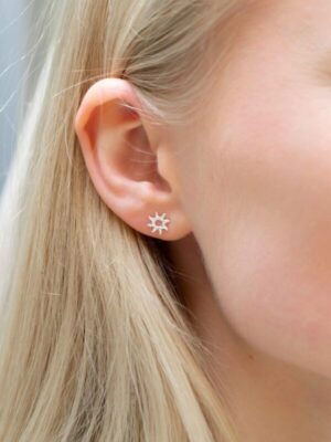 Wavy sun silver - set van 2 oorbellen | Label Kiki