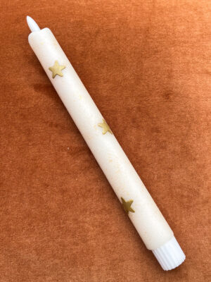 Led kaars - beige met sterren