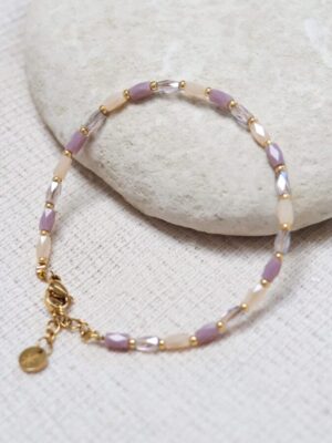 Terra lilac bracelet gold | Label Kiki