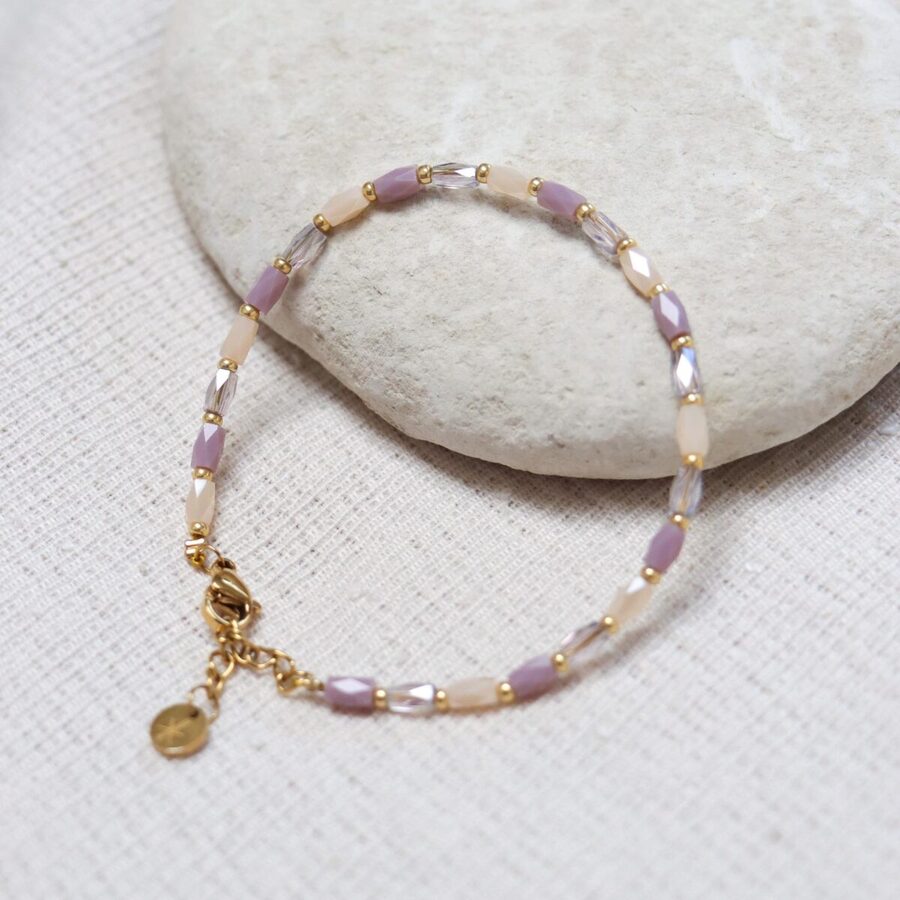 Terra lilac bracelet gold | Label Kiki