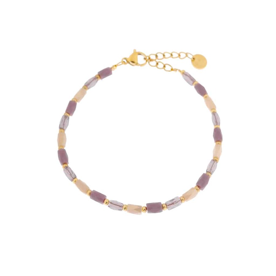 Terra lilac bracelet gold | Label Kiki