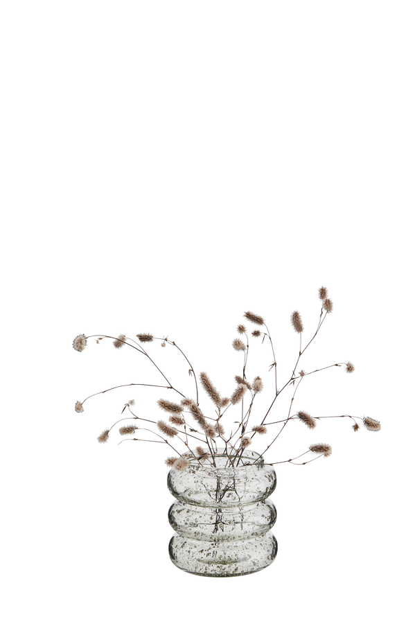 Glazen vaas - lichtgrijs 11cm | Madam Stoltz - Afbeelding 2