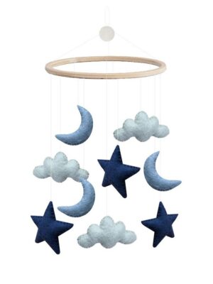 Mobiel wolken/maan/ster - blauw | Gamcha