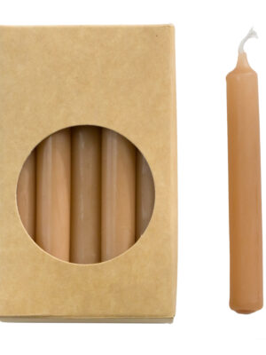 Potloodkaarsjes karamel 1,2 x 10 cm - 20 stuks Rustik Lys