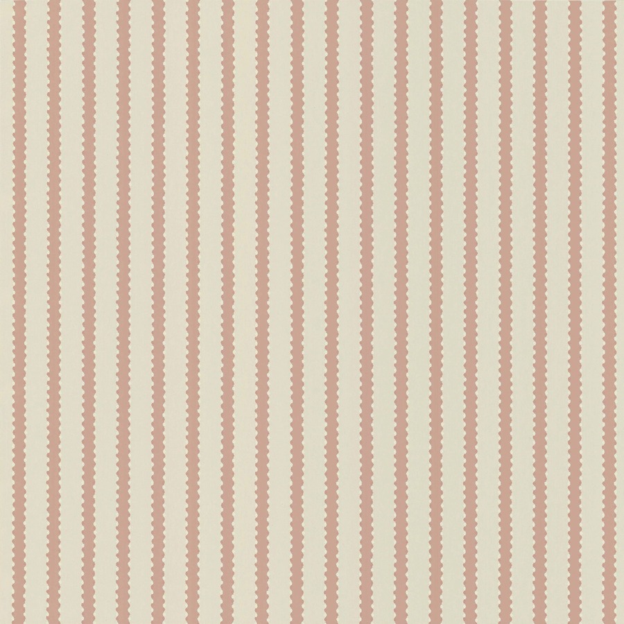 Strepen behang Långelid von Brömssen Behang Stitched Stripe - terra burnt rose